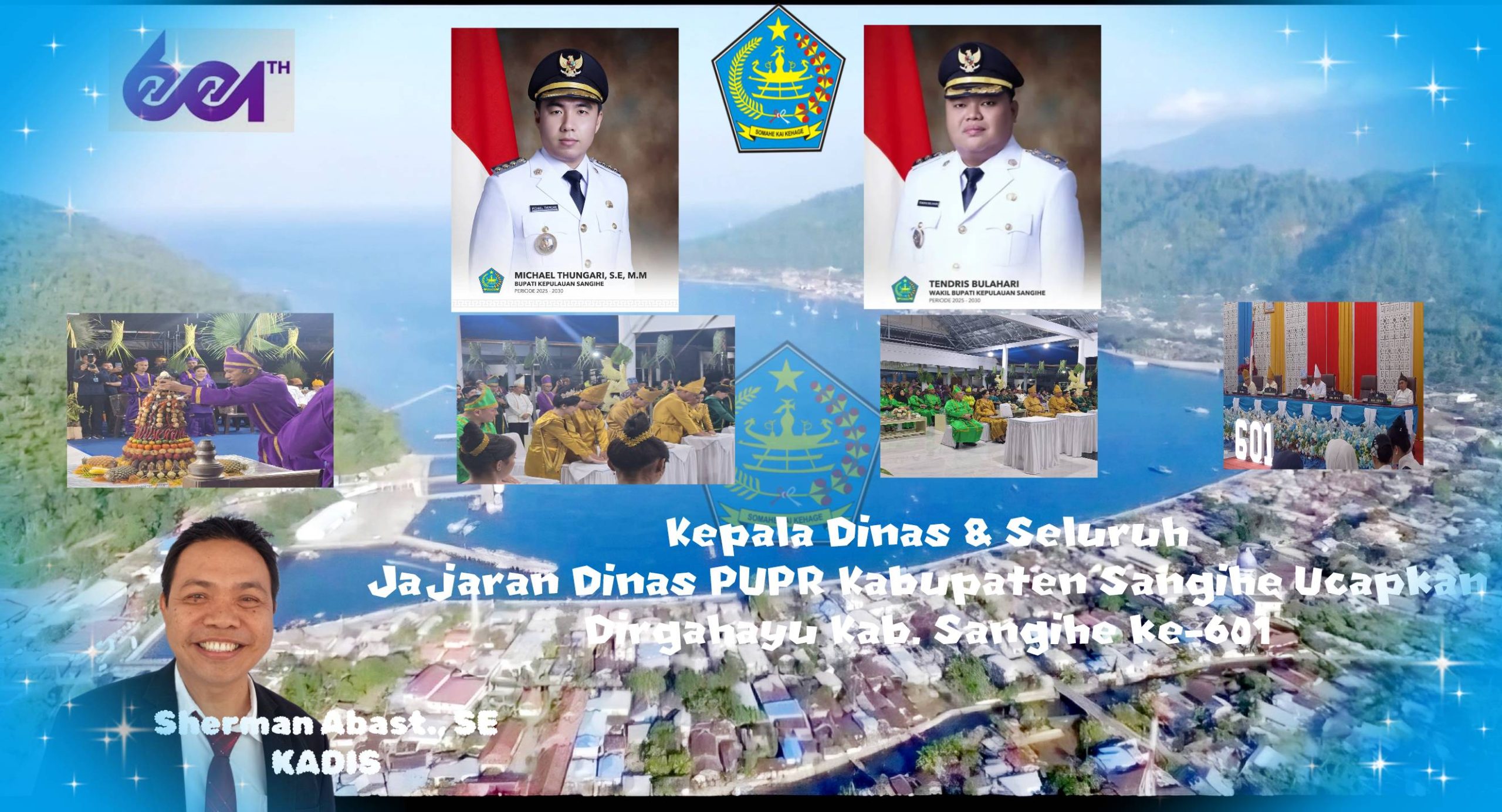 Ucapan Dinas PUPR Sangihe,  Dirgahayu Kabupaten Sangihe ke-601