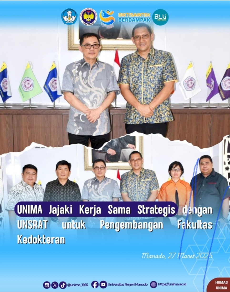 UNIMA Jajaki Kerjasama Dengan UNSRAT, Pengembangan Fakultas Kedokteran