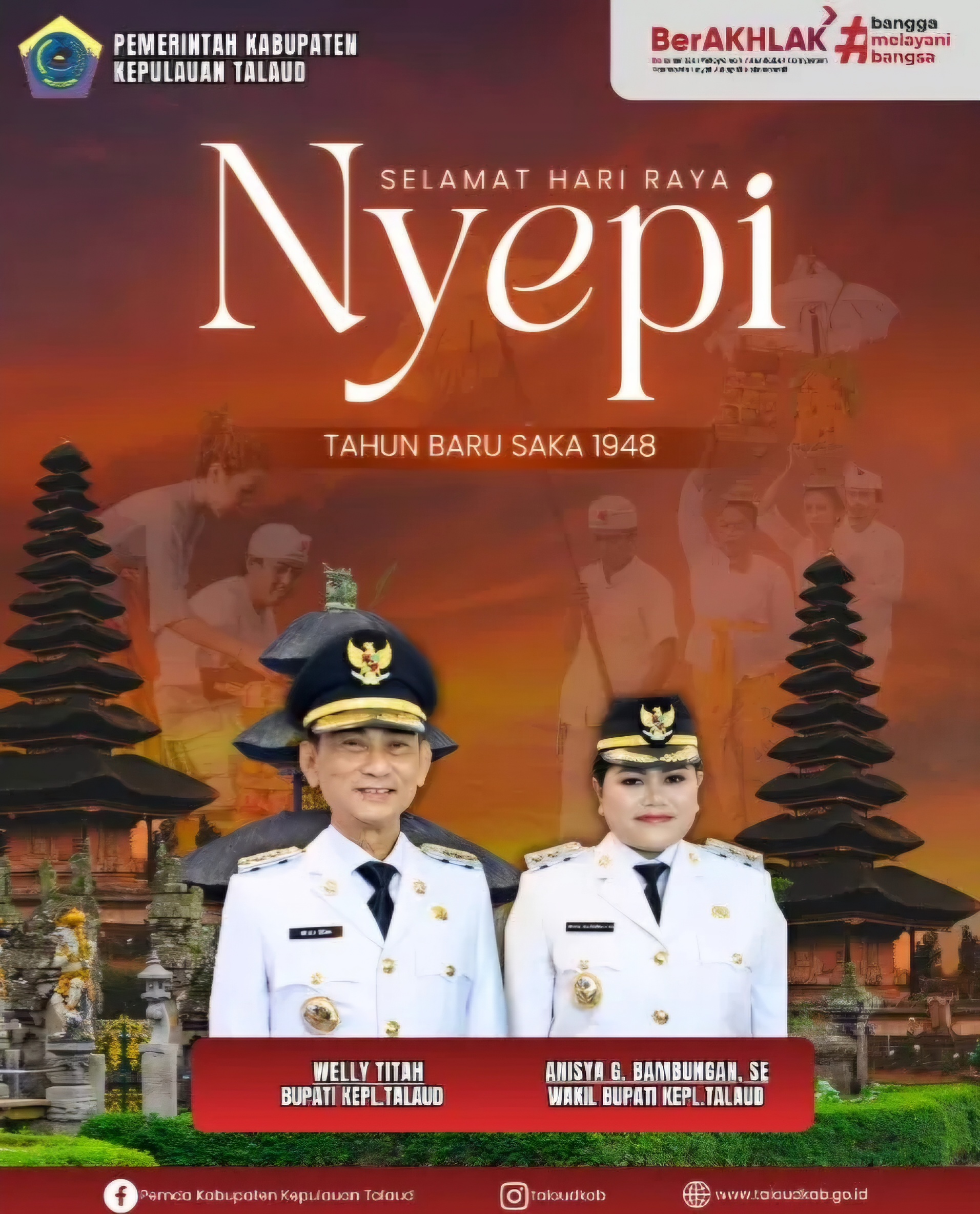 Pemkab Talaud dan Masyarakat Ucapkan Selamat Hari Raya Nyepi Tahun 2026