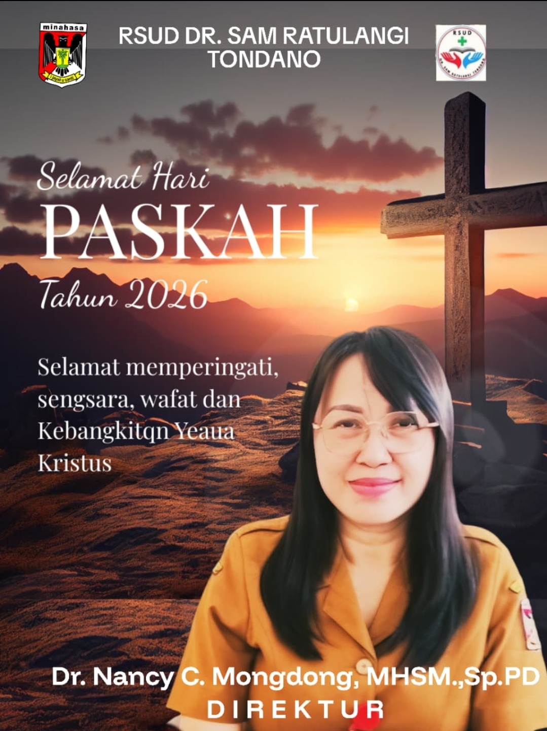 Ucapan Paskah RSUD DR SAM RATULANGI TONDANO