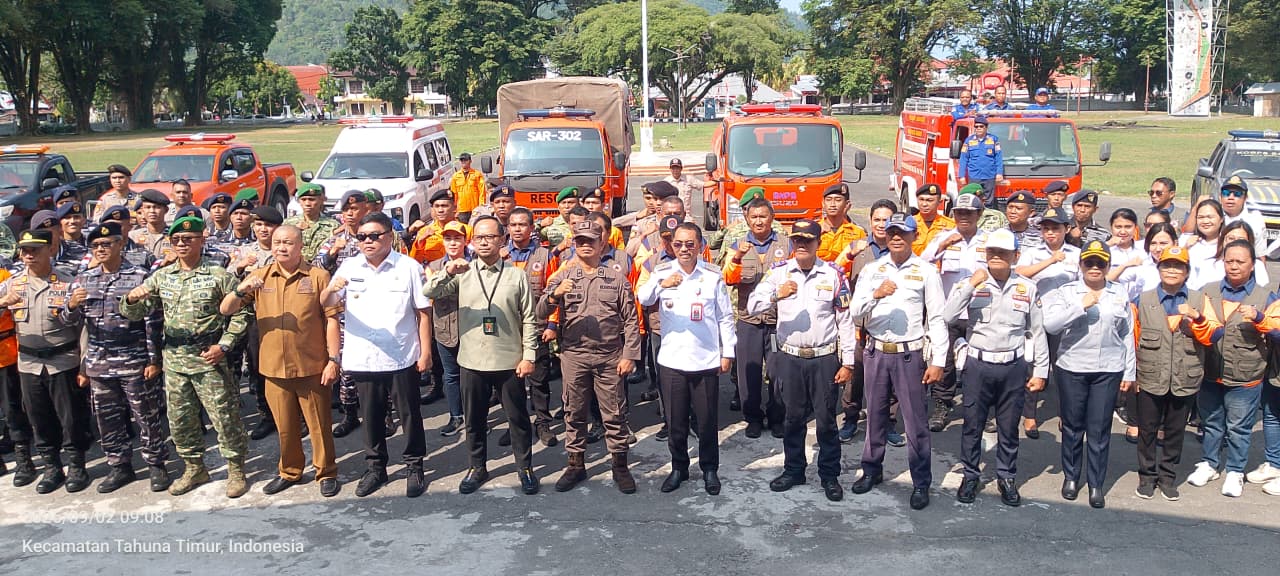 Antisipasi Karhutla, TNI-Polri dan Pemkab Sangihe Gelar Apel Kesiapsiagaan