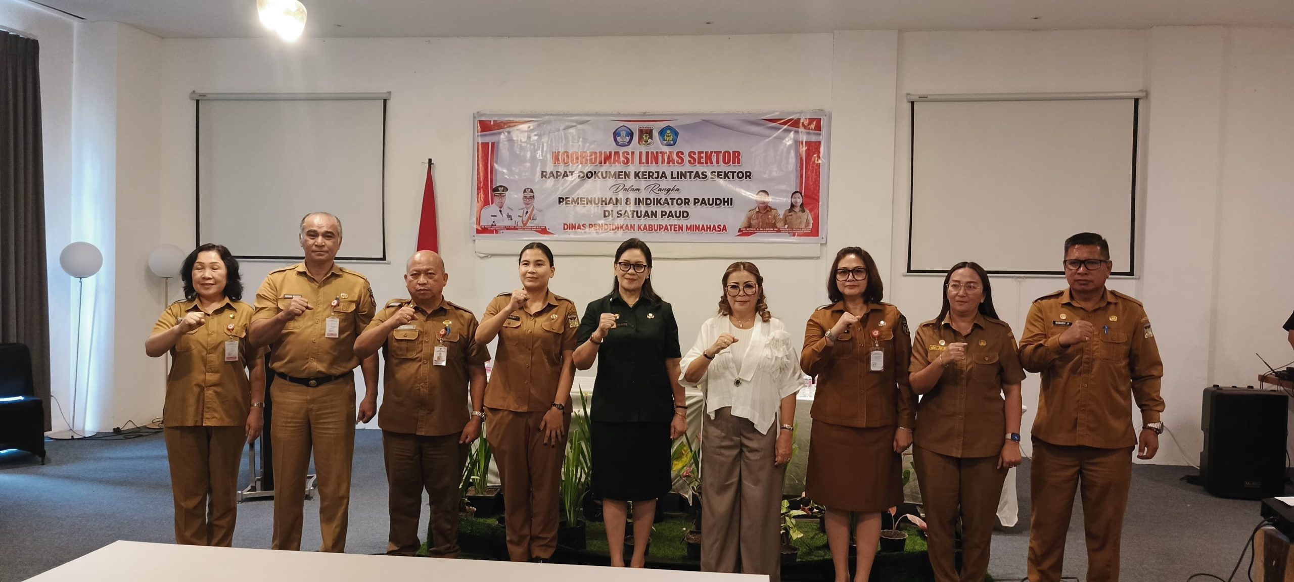 Sekda Lynda Watania Hadiri Koordinasi Lintas Sektor